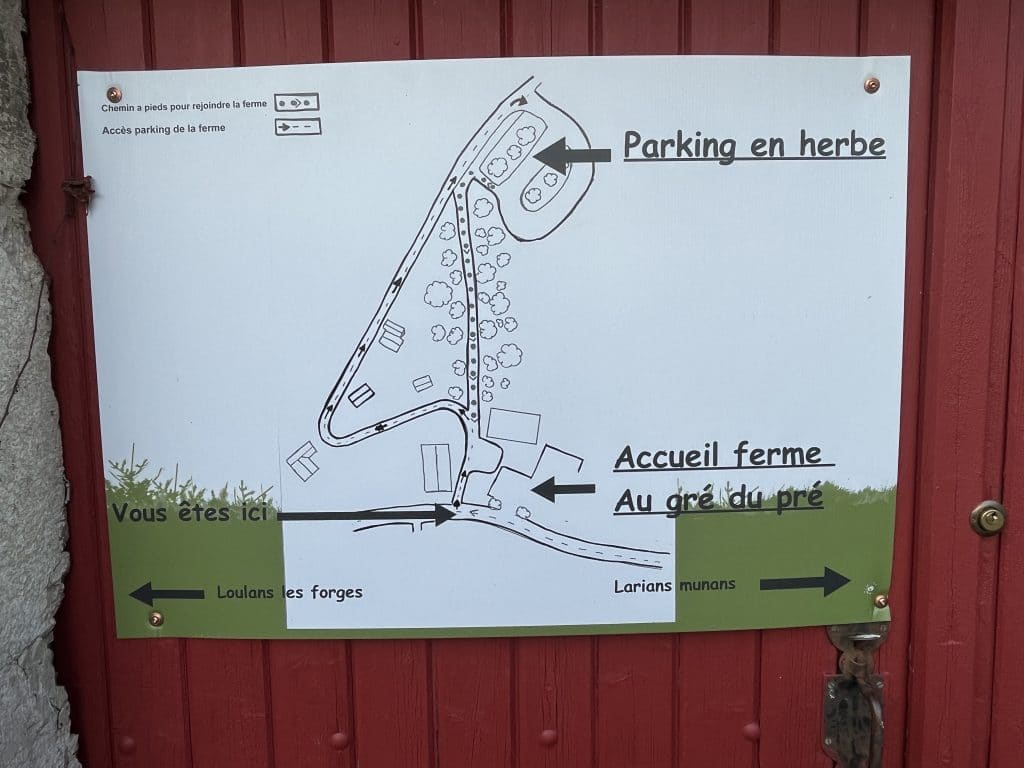 Accès au parking du parc
